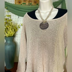 Boho blu pepper casual tan top